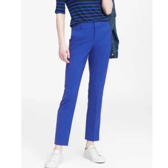 Banana Republic Women's Ryan Fit Royal Blue Trouser Pant Size 10 - Picture 1 of 8